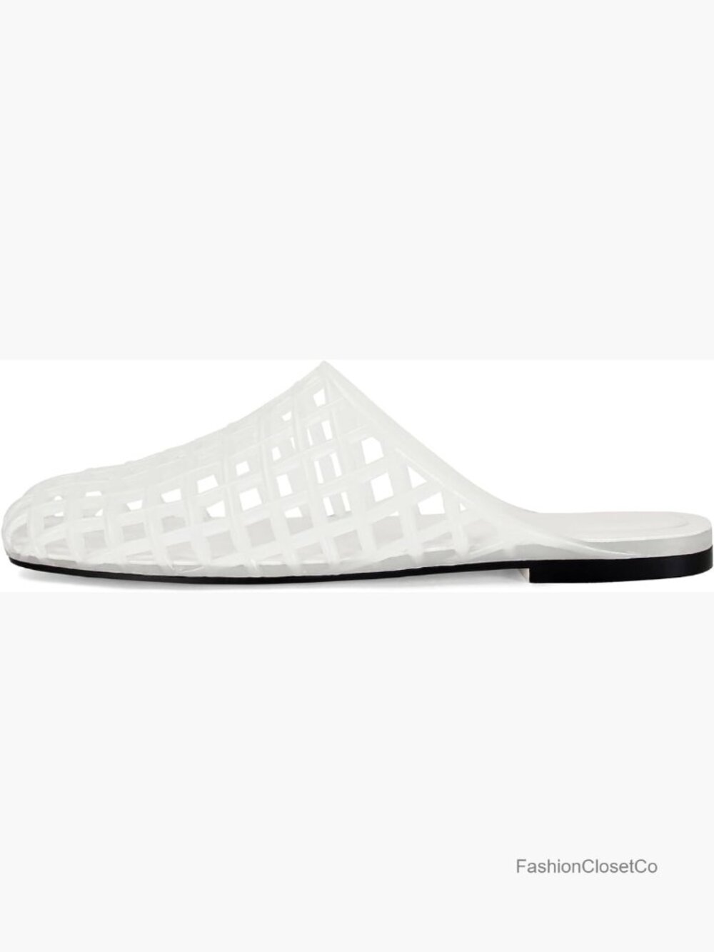 Jelly Mesh Slides, Comfortable Flat Slip On Sandals, Casual Summer Beach